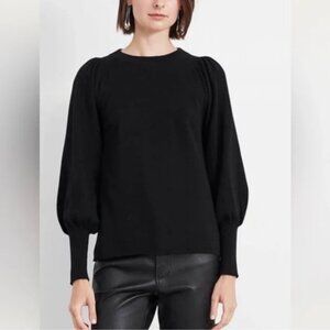 Apiece Apart Dewi Balloon Sleeve Cotton Cashmere Black S